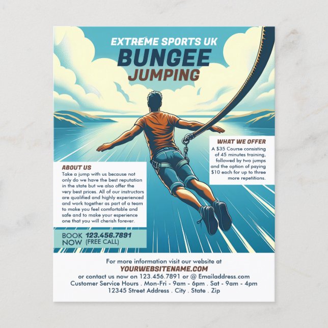 Jumper Design - Bungee Jumping Course Advertising Flyer (Front)