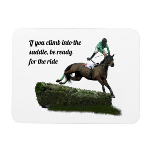 Jumper Horse & Jockey In Green Flexible Magnet
