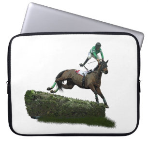 Jumper Horse & Jockey In Green Laptop Sleeve