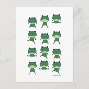 jumpin'　frog postcard