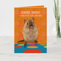 Jumpin' Jiminy Funny Gerbil Belated Birthday