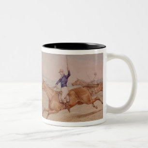 Jumping a Fence Two-Tone Coffee Mug