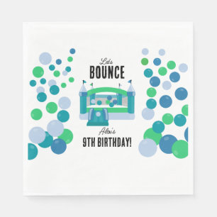 Jumping Castle Bouncy Boys Birthday Party Napkin