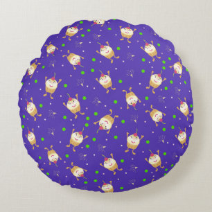 Jumping cupcakes  round cushion