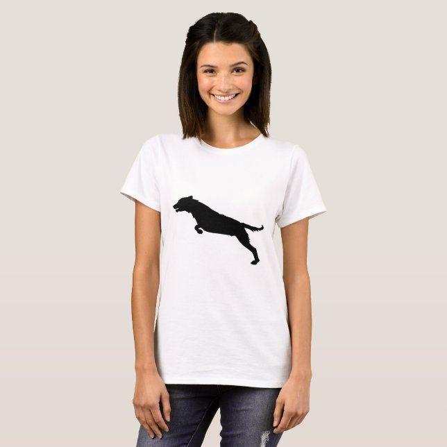 Jumping Dog Silhouette T-Shirt (Front Full)