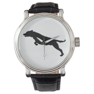 Jumping Dog Silhouette Watch