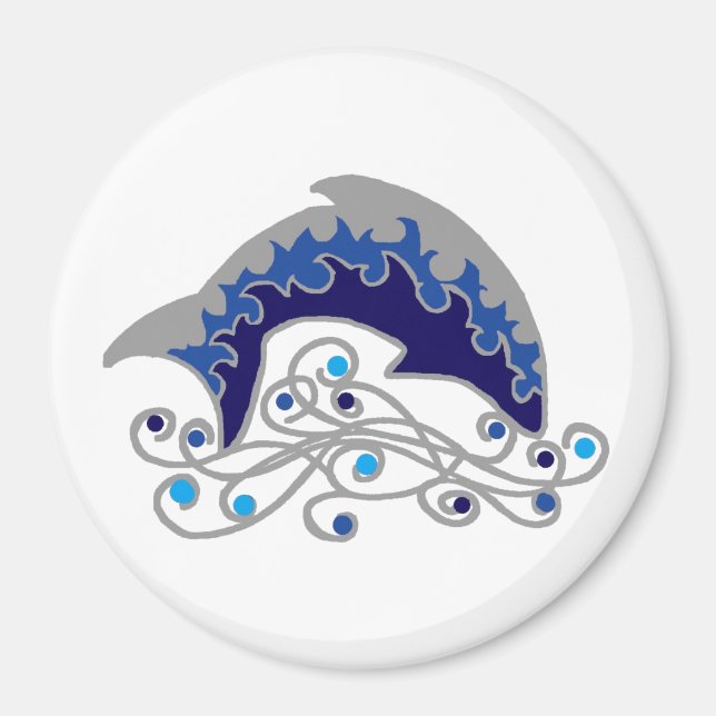 jumping dolphin magnet (Front)