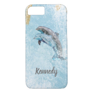 Jumping Dolphins Coastal Theme Art iPhone 8/7 Case