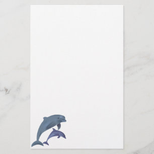 Jumping dolphins illustration