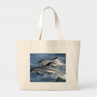 Jumping Dolphins Large Tote Bag