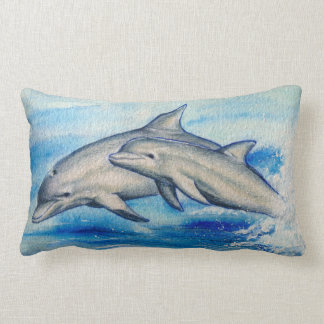 jumping dolphins lumbar cushion