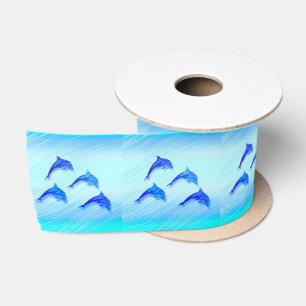 jumping dolphins satin ribbon