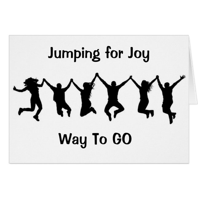 JUMPING FOR "JOY" FOR "YOU" CONGRATULATIONS (Front Horizontal)