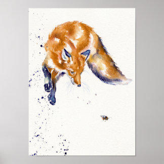 Jumping Fox: "Bee Leaping" Poster