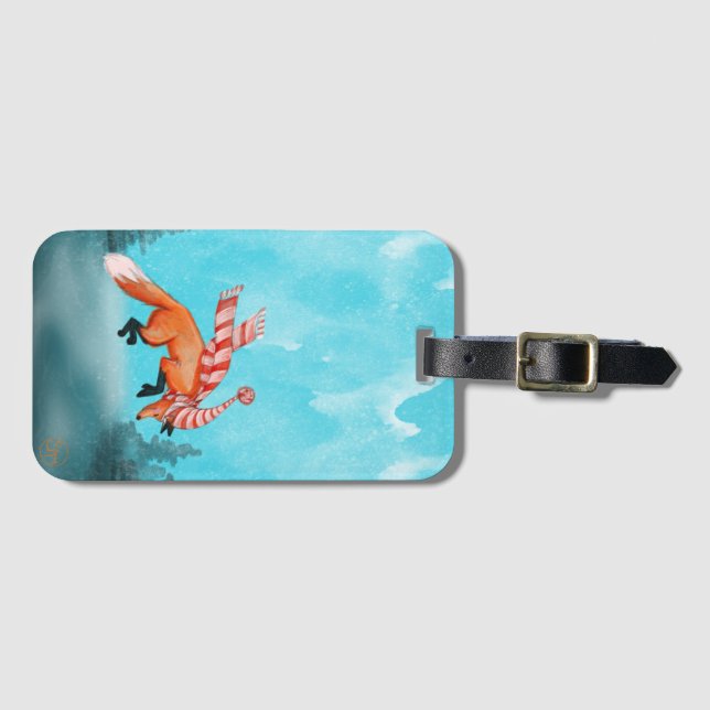 Jumping Fox Luggage Tag (Front Horizontal)