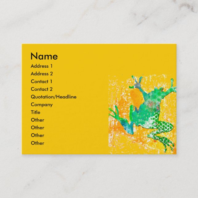 Jumping Frog Business Card (Front)
