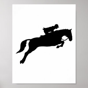 Jumping Galloping Running Horse  Poster