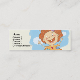 Jumping Girl Skinny Profile Cards