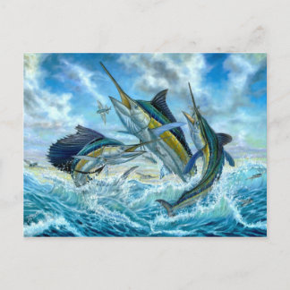 Jumping Grand Slam And Flyingfish Postcard