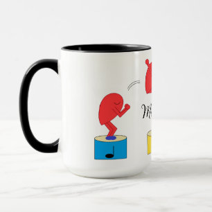 Jumping Heart in Love: White Mug