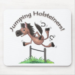 Jumping Holsteiners! Mouse Pad