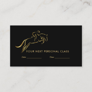 Jumping Horse Horseback Riding Horse Trainer Appointment Card