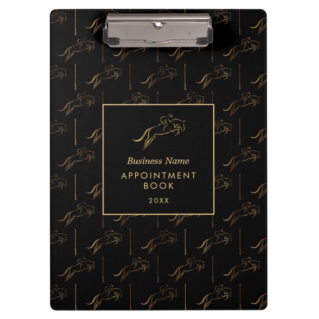 Jumping Horse | Horseback Riding | Horse Trainer Clipboard (Front)