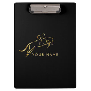 Jumping Horse Horseback Riding Horse Trainer Clipboard