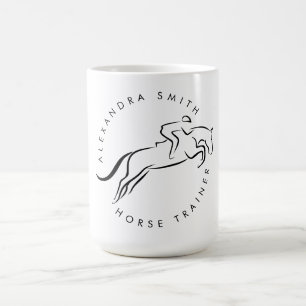 Jumping Horse Horseback Riding Horse Trainer Coffee Mug