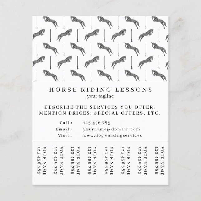 Jumping Horse | Horseback Riding | Horse Trainer Flyer (Front)