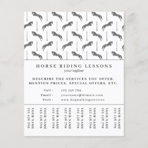 Jumping Horse Horseback Riding Horse Trainer Flyer