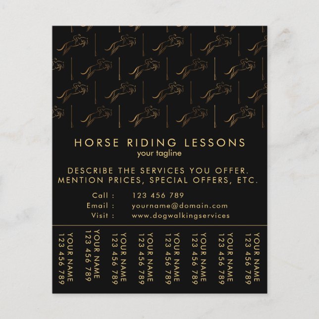 Jumping Horse | Horseback Riding | Horse Trainer Flyer (Front)