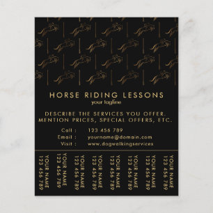 Jumping Horse Horseback Riding Horse Trainer Flyer