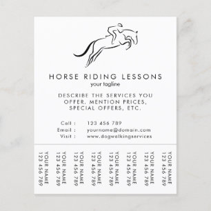 Jumping Horse Horseback Riding Horse Trainer Flyer