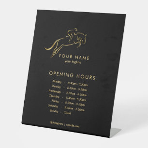 Jumping Horse Horseback Riding Horse Trainer Pedestal Sign