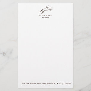 Jumping Horse   Horseback Riding   Horse Trainer Stationery