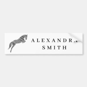 Jumping Horse   Scribble Horse   Horse Trainer Bumper Sticker