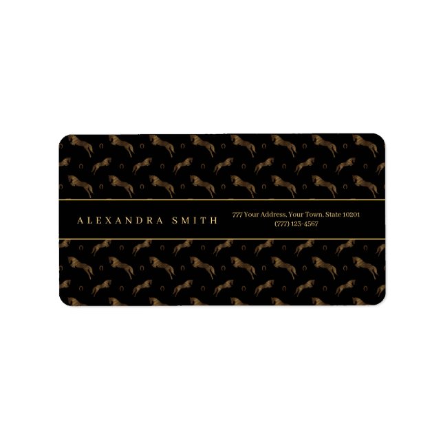 Jumping Horse | Scribble Horse | Horse Trainer Label (Front)