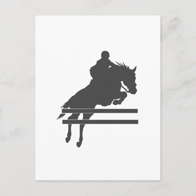 Jumping horse silhouette - Choose background colou Postcard (Front)
