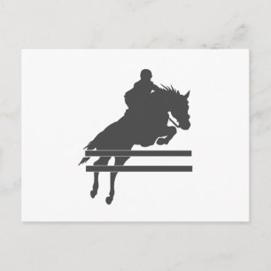 Jumping horse silhouette - Choose background colou Postcard