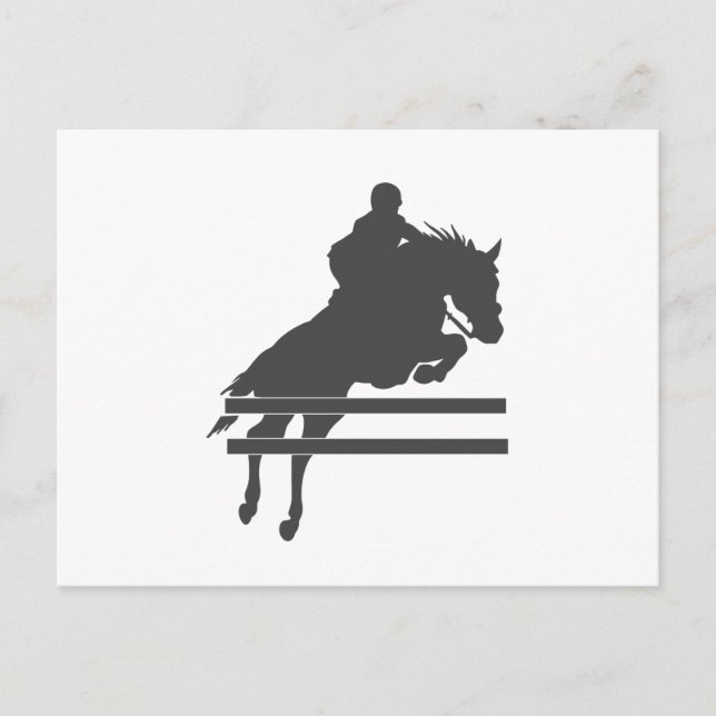 Jumping horse silhouette - Choose background colou Postcard (Front)