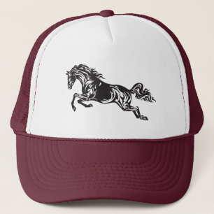 jumping horse trucker hat