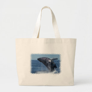 Jumping Humpback Whale Canvas Bag