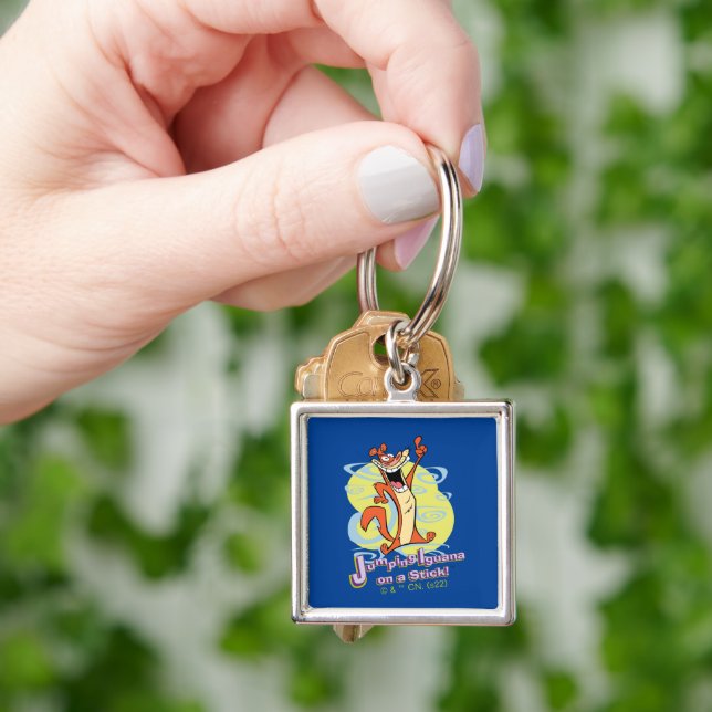 Jumping Igauna on a Stick!™ Key Ring (Hand)