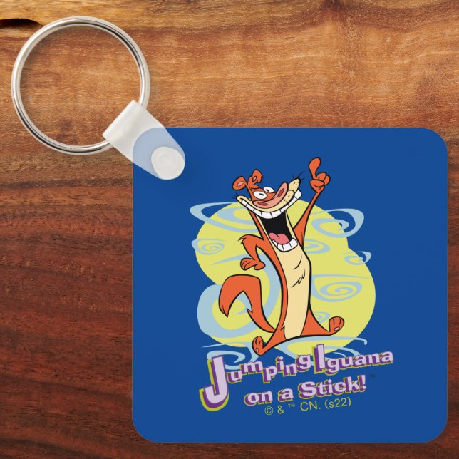 Jumping Igauna on a Stick!™ Key Ring (Front)