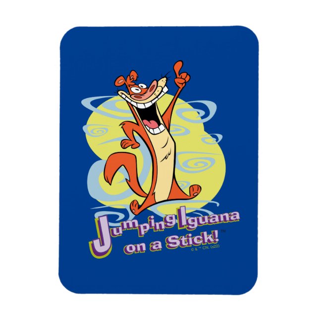 Jumping Igauna on a Stick!™ Magnet (Vertical)