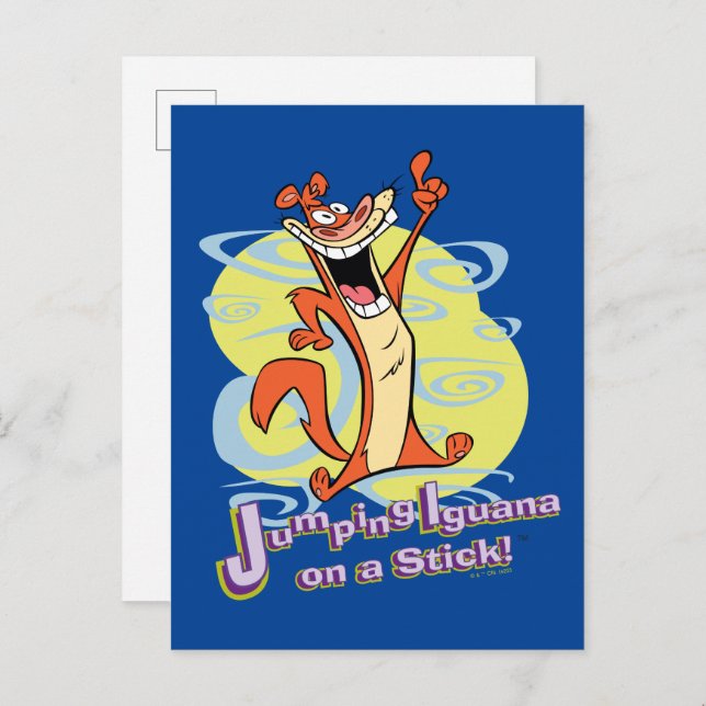 Jumping Igauna on a Stick!™ Postcard (Front/Back)