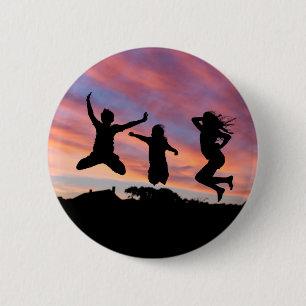 Jumping in the Sunset button