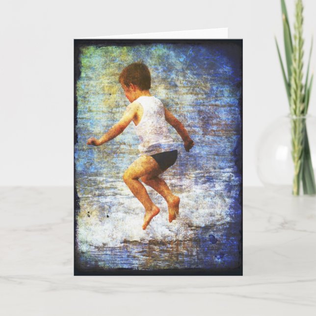 Jumping In Waves Card (Front)
