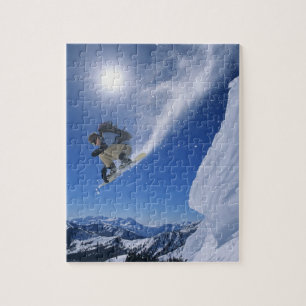 Jumping into Snake Creek Canyon from Clayton 3 Jigsaw Puzzle